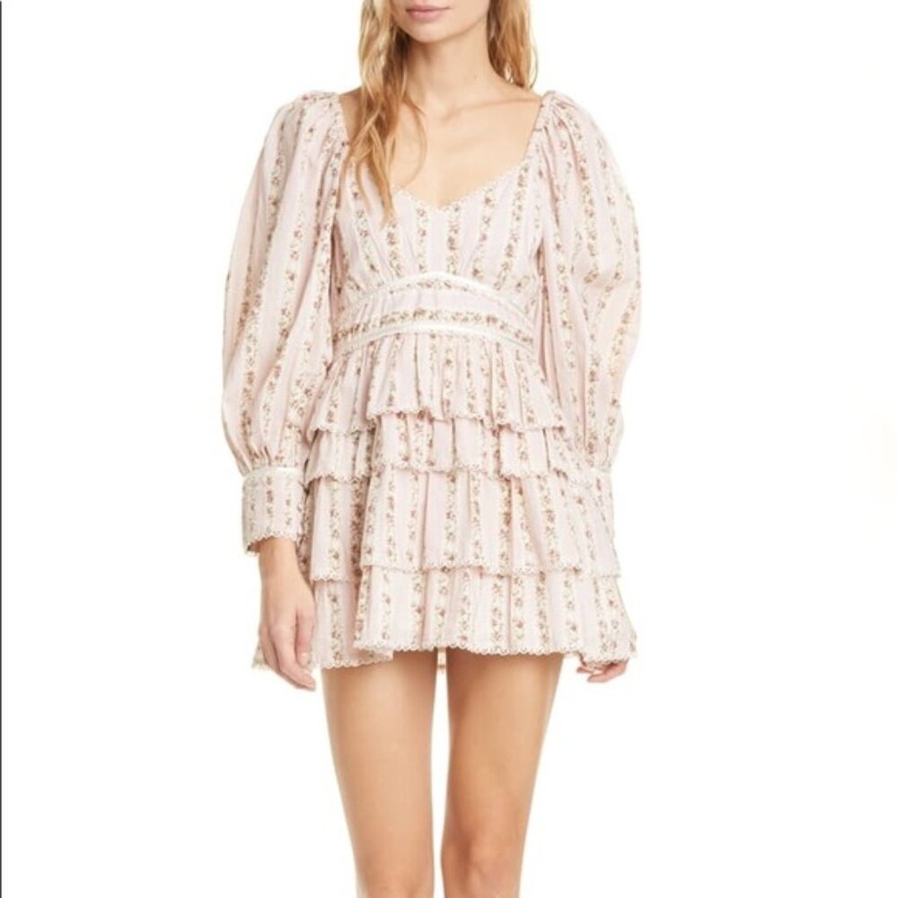 LoveShackFancy NWT Striped Floral Astor Minidress